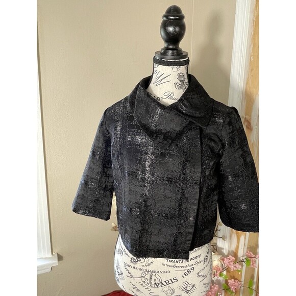 Mossimo Jackets & Blazers - Mossimo Cropped Cocktail Jacket Black Womens XS Whimsigoth